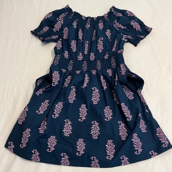 J. Crew Smocked Puff Sleeve Cotton Poplin Dress Budding Branch Print Size XS - Picture 15 of 17
